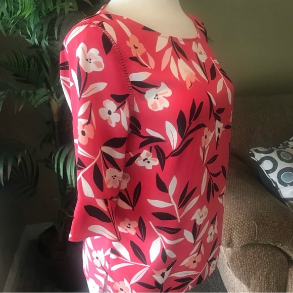 🇺🇸 Talbots Floral Pink Blouse, Size XS - Picture 3 of 6